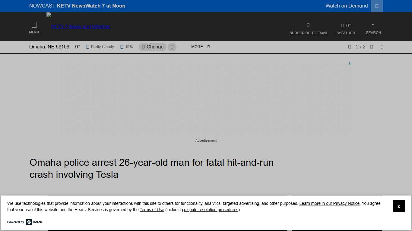 Omaha police arrest man for fatal crash involving Tesla