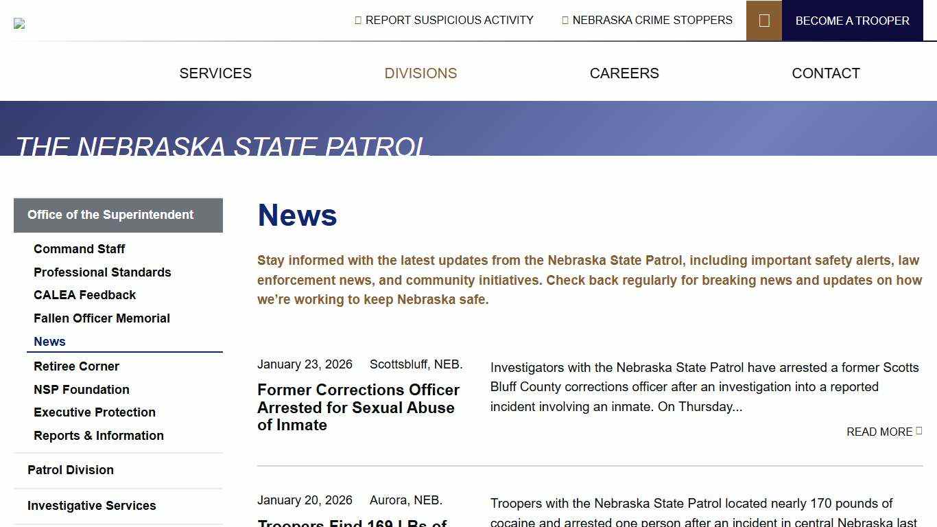 News Nebraska State Patrol